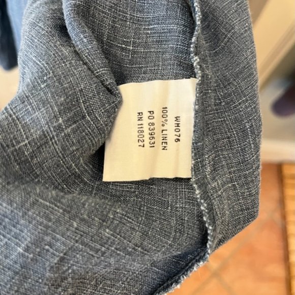 Boden blue heather linen crinkle wrap dress size 8R - Picture 5 of 6